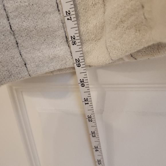 Rachel Zoe Oversized Wool Striped Ivory Snap On Blazer Coat Pockets Size M #R447 - Picture 5 of 5